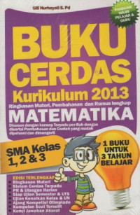 Image of Buku Cerdas Kurikulum 2013 Matematika SMA Kelas 1, 2 dan 3